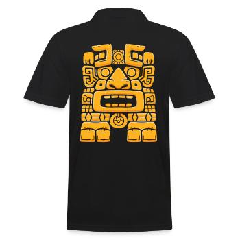 Maya Gott Mayanische Mythologie Alter Gott K'inich - Männer Poloshirt - Schwarz - Hinten - Kai (181cm)