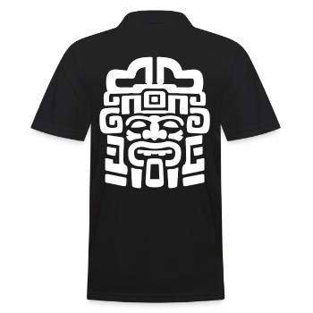 Aztekengott Antike Mythologie Mictlantecuhtli - Männer Poloshirt - Schwarz - Hinten - Kai (181cm)