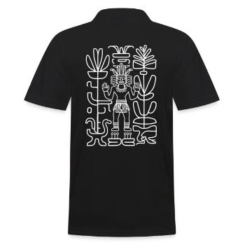 Maya Gott Mayan Mythologie Alter Gott Yum Kaax - Männer Poloshirt - Schwarz - Hinten - Kai (181cm)