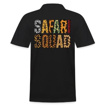 Safari Squad Adventure Wilderness Animals - Men's Polo Shirt - black - Back - Kai (181cm)