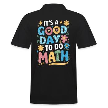It's a good day for math teachers - Men's Polo Shirt - black - Back - Kai (181cm)