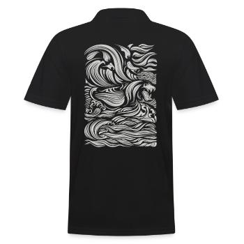 Dieu aztèque mythologie aztèque Chalchiuhtotolin - Polo Homme - noir - Dos - Kai (181cm)