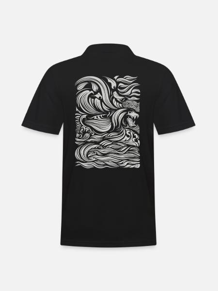 Aztec god Aztec mythology Chalchiuhtotolin - Men's Polo Shirt - black