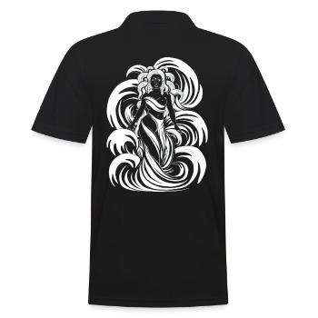Aztec god Aztec mythology Chalchiuhtotolin - Men's Polo Shirt - black - Back - Kai (181cm)