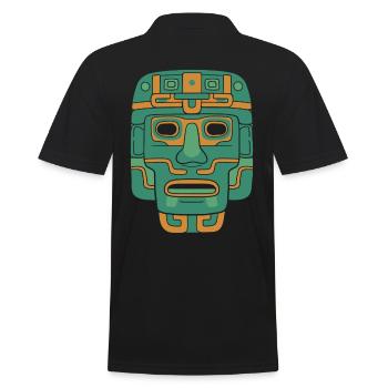 Aztec God Ancient Mythology Huitzilopochtli - Men's Polo Shirt - black - Back - Kai (181cm)
