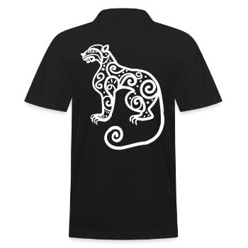Aztec God Ancient Mythology Tezcatlipoca - Men's Polo Shirt - black - Back - Kai (181cm)