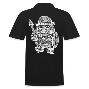 Dieu Maya Mythologie Maya Buluc Chabtan Guerrier - Polo Homme - noir - Dos - Kai (181cm)