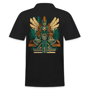 Dieu maya mythologie maya Ek Chuah Oeuvre - Polo Homme - noir - Dos - Kai (181cm)