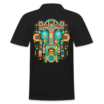 Maya Gott Mayanische Mythologie Itzamna - Männer Poloshirt - Schwarz - Hinten - Kai (181cm)