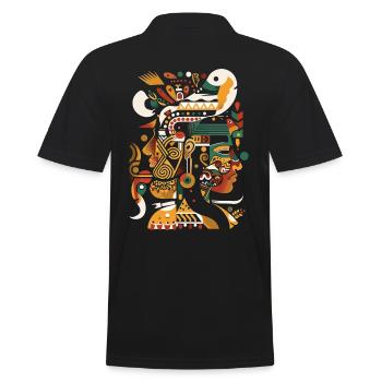 Maya Gott Mayanische Mythologie Itzamna Kunstwerk - Männer Poloshirt - Schwarz - Hinten - Kai (181cm)