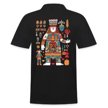 Itzamna Maya God Mythologie maya - Polo Homme - noir - Dos - Kai (181cm)