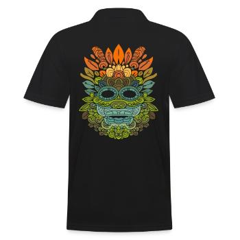 Dieu Maya Mythologie Maya Masque Itzamna - Polo Homme - noir - Dos - Kai (181cm)