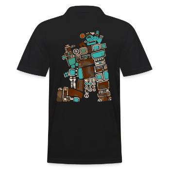 Maya Gott Mayanische Mythologie Itzamna - Männer Poloshirt - Schwarz - Hinten - Kai (181cm)