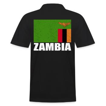 Vanuatu Flagge Vintage - Männer Poloshirt - Schwarz - Hinten - Kai (181cm)