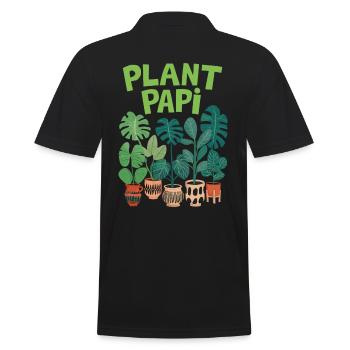 Plant Papi - Design élégant pour les amoureux des plantes - Polo Homme - noir - Dos - Kai (181cm)