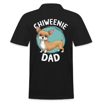 Chiweenie Papa - Fier propriétaire d’un mignon - Polo Homme - noir - Dos - Kai (181cm)