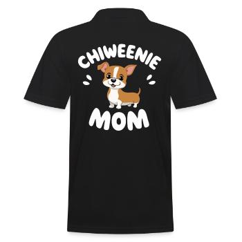 Chiweenie Mom - Maman chien aimante - Polo Homme - noir - Dos - Kai (181cm)