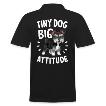 Terrier Hund Kleiner Hund Große Einstellung - Männer Poloshirt - Schwarz - Hinten - Kai (181cm)