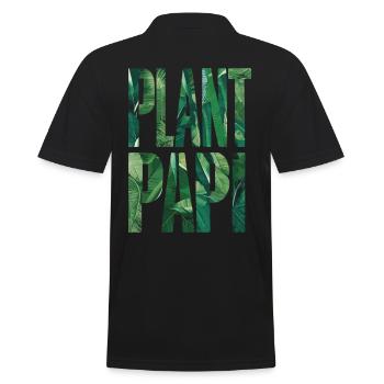 Plant Daddy Gardener Dad Nature Lover - Men's Polo Shirt - black - Back - Kai (181cm)