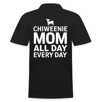 Chiweenie Mom - Tous les jours, toute la journée - Polo Homme - noir - Dos - Kai (181cm)