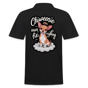 Chiweenie chien baisers Fix Everything - Polo Homme - noir - Dos - Kai (181cm)
