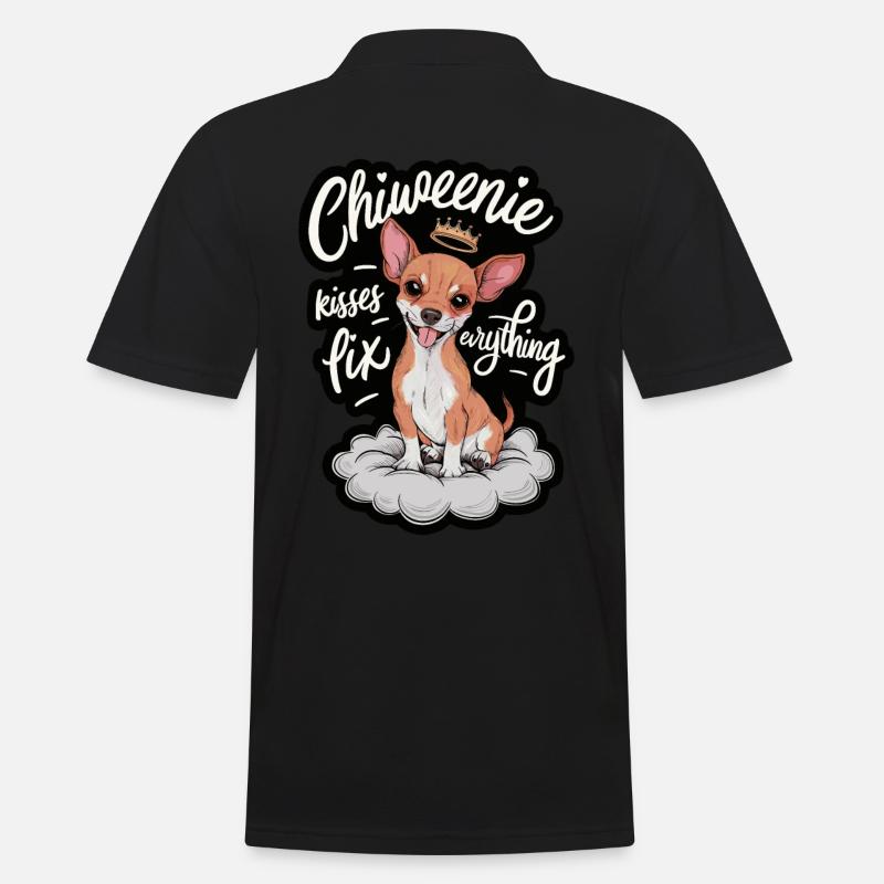 Chiweenie chien baisers Fix Everything - Polo Homme - noir