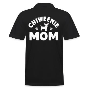 Chiweenie Mom Lover Funny Motif - Men's Polo Shirt - black - Back - Kai (181cm)