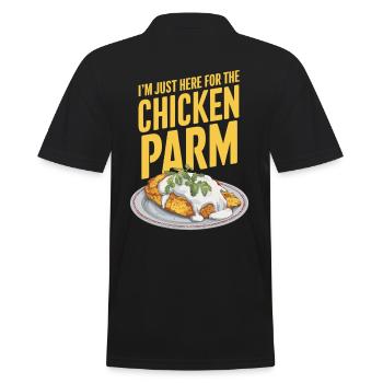 Je suis juste ici pour le poulet parme - Polo Homme - noir - Dos - Kai (181cm)