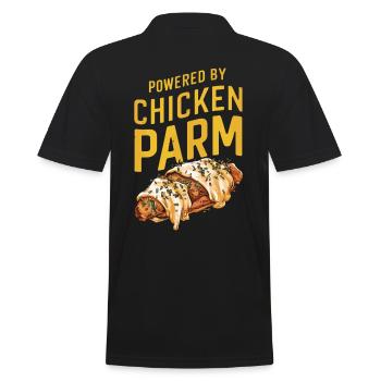 Propulsé par le poulet Parm - Hähnchen Parmigiana - Polo Homme - noir - Dos - Kai (181cm)