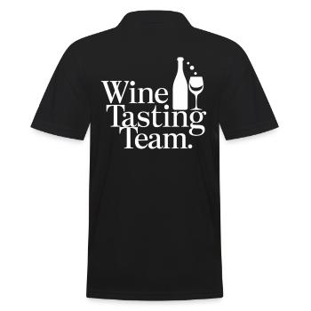 Wine tasting team design for wine lovers - Men's Polo Shirt - black - Back - Kai (181cm)