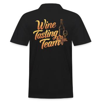 Wine Tasting Team Joy Wine Lovers - Men's Polo Shirt - black - Back - Kai (181cm)