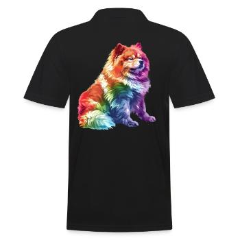 Chow Chow Race de chien aux couleurs de l’arc-en-ciel - Polo Homme - noir - Dos - Kai (181cm)