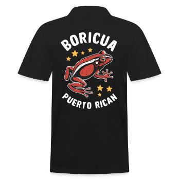 Boricua Puerto Rican Coqui Puerto Rico Frosch - Männer Poloshirt - Schwarz - Hinten - Kai (181cm)
