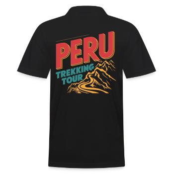 Pérou Trekking Aventure Paysage de montagne - Polo Homme - noir - Dos - Kai (181cm)