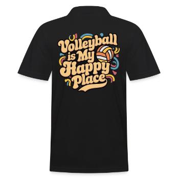 volley-ball volley-ball volley-ball est mon heureux - Polo Homme - noir - Dos - Kai (181cm)