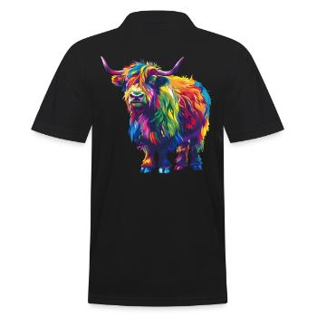 Yak Arc-en-ciel Coloré Blaze Yak - Polo Homme - noir - Dos - Kai (181cm)