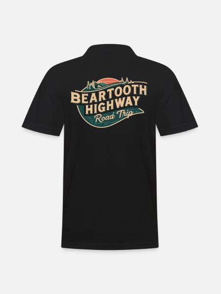 Beartooth Highway Road Trip Adventure - Men's Polo Shirt - black