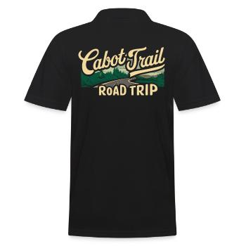 Cabot Trail Road Trip Landschaft - Männer Poloshirt - Schwarz - Hinten - Kai (181cm)
