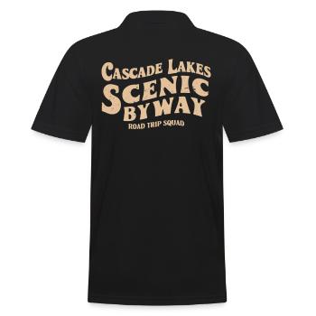 Cascade Lakes Scenic Byway Road Trip Squad - Men's Polo Shirt - black - Back - Kai (181cm)
