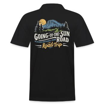 Going-To-The-Sun Road Trip Glacier National Park - Men's Polo Shirt - black - Back - Kai (181cm)