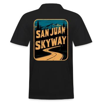 San Juan Skyway Scenic Mountain Road Trip - Männer Poloshirt - Schwarz - Hinten - Kai (181cm)