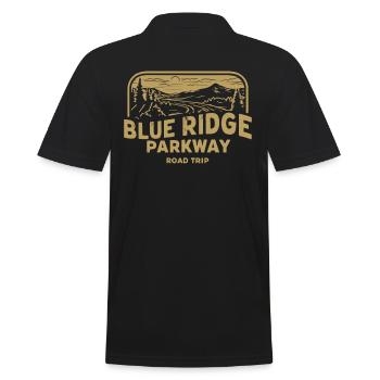 Blue Ridge Parkway Road Trip Adventure - Men's Polo Shirt - black - Back - Kai (181cm)