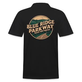 Blue Ridge Parkway Road Trip Squad Adventure - Men's Polo Shirt - black - Back - Kai (181cm)