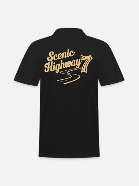 Scenic Highway 7 Adventure - Men's Polo Shirt - black