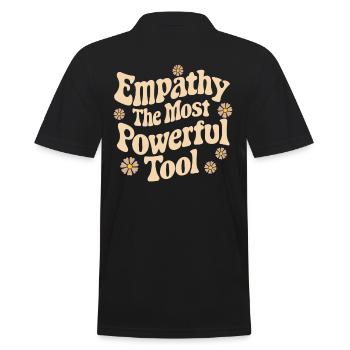 Empathy The Most Powerful Tool Social Worker - Men's Polo Shirt - black - Back - Kai (181cm)
