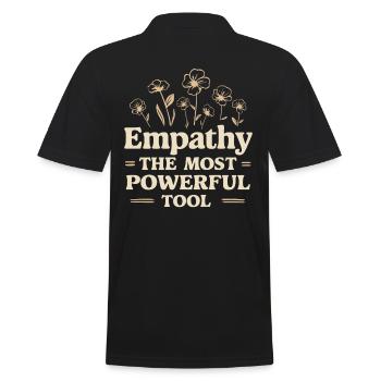 L’empathie est l’outil le plus puissant du travail social - Polo Homme - noir - Dos - Kai (181cm)