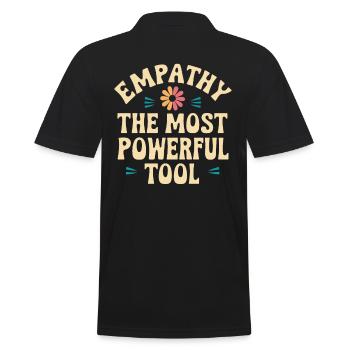 L’empathie est l’outil le plus puissant - Travailleurs sociaux - Polo Homme - noir - Dos - Kai (181cm)