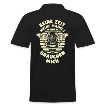 Beekeeper No Time My Girls Need Me - Men's Polo Shirt - black - Back - Kai (181cm)