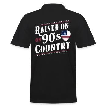J’ai grandi avec la musique country des années 90 - Polo Homme - noir - Dos - Kai (181cm)