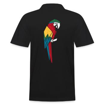 Origami Style Perroquet Multicolore Géométrique Artious - Polo Homme - noir - Dos - Kai (181cm)